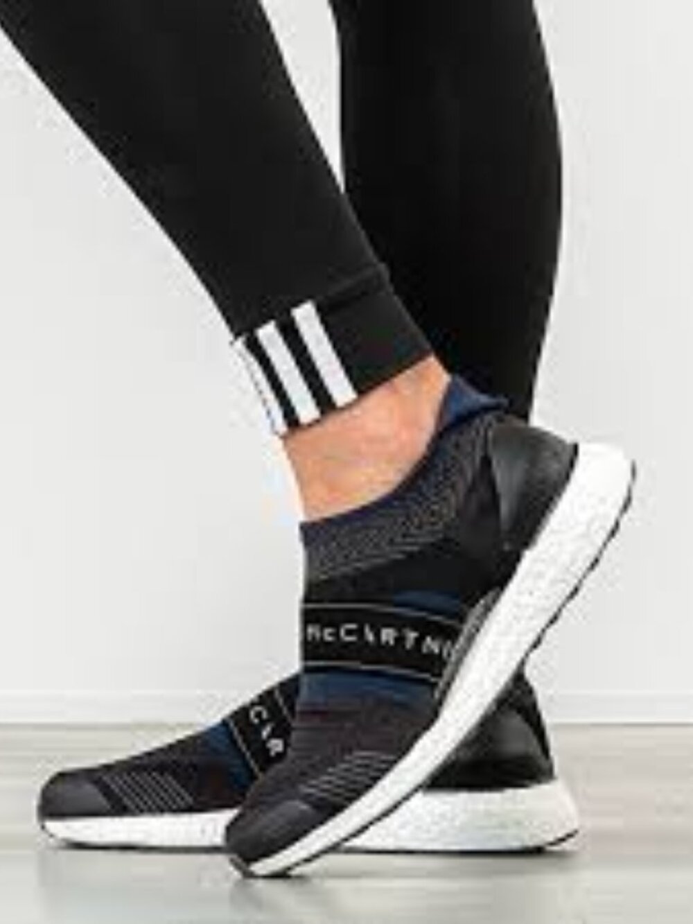 Adidas Stella McCartney Ultra Boost Black,Blue & White Slip On Sneakers Size 6